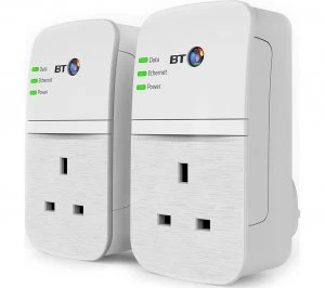 Image of BT Broadband Extender Flex 600 Powerline Adapter Kit Twin Pack