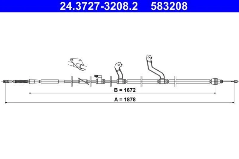 Image of Handbrake cable ATE 24.3727-3208.2