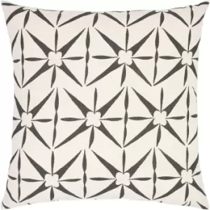 Image of Furn Rocco Monochrome Cushion Cover (One Size) (White/Black)