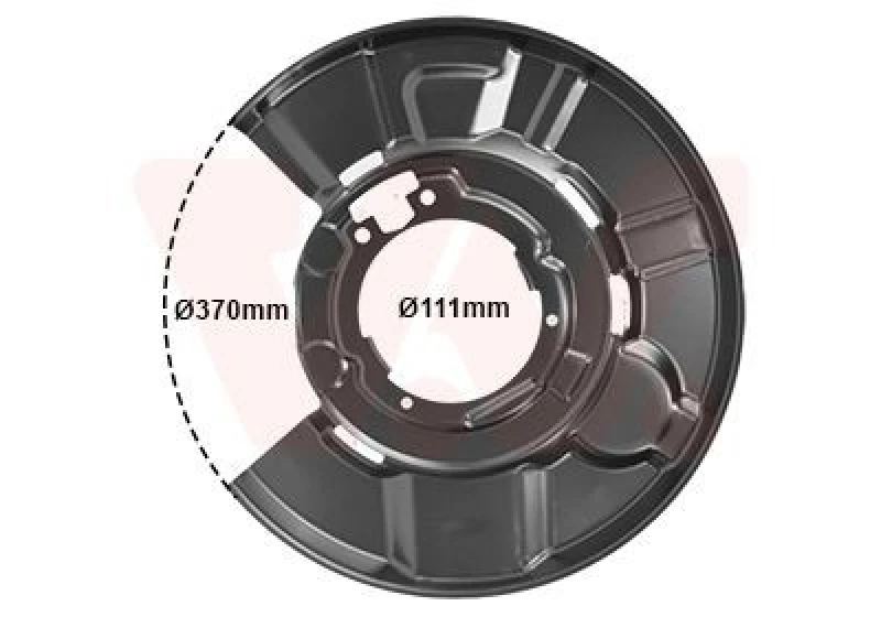 Image of VAN WEZEL Brake disc backing plate VAN WEZEL 0657374