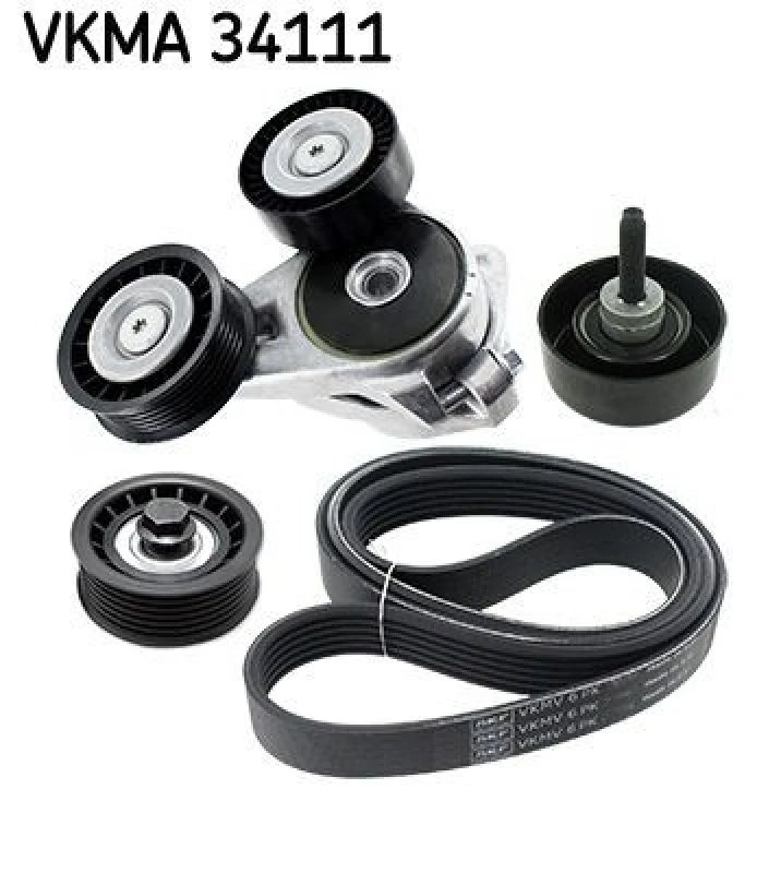 Image of SKF V-Ribbed Belt Set SKF VKMA 34111