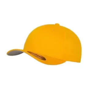 Image of Flexfit Unisex Adult Wooly Combed Baseball Cap (One Size) (Gold)