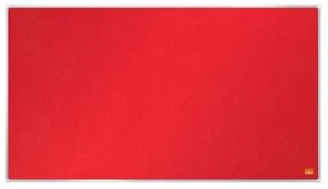 image of Nobo Impression Pro Widescreen Red Felt Board 710x400mm