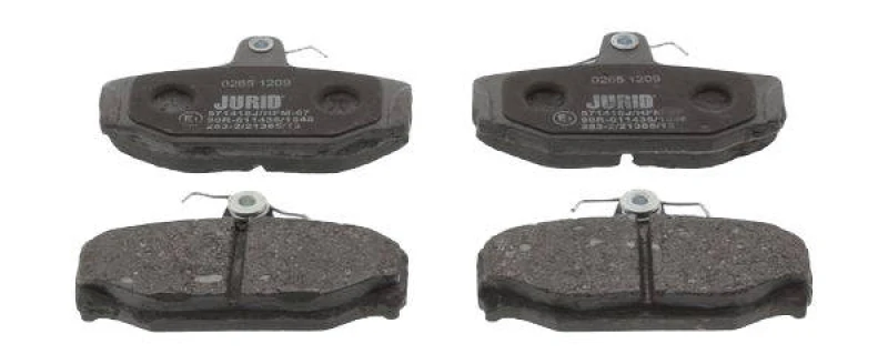 Image of JURID 572490J Brake pad set not prepared for wear warning indicator, without accessories Brake Pad Set,disc brake (402)