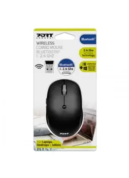 Image of Port Designs 900709 mouse Ambidextrous RF Wireless + Bluetooth...
