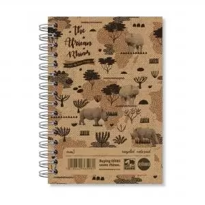 image of RHINO Recycled A6 Twinwire Notebook 200 Pages 100 Leaf 7mm Lined