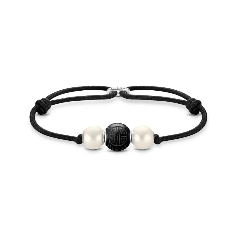 Image of Thomas Sabo Black Bead Bracelet Black One Size