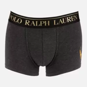 image of Polo Ralph Lauren Mens Gold Polo Player Trunk Boxer Shorts - Windsor Heather - S