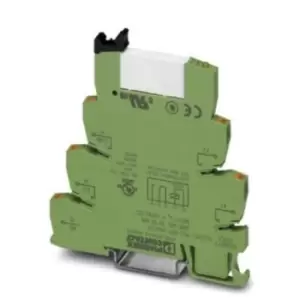 Image of Phoenix Contact PLC-RPT- 24UC/21AU Series, 24V ac/dc SPDT Interface Relay Module, Surface Mount Terminal, DIN Rail
