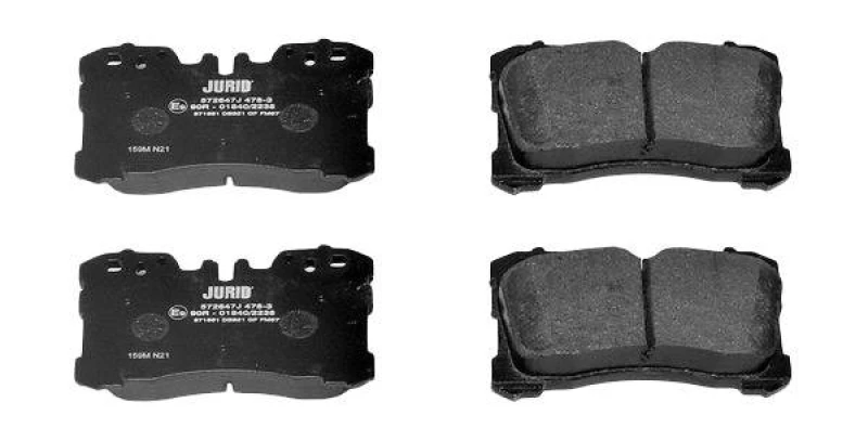 Image of JURID 572647J Brake pad set prepared for wear warning indicator, without accessories Brake Pad Set,disc brake (402)