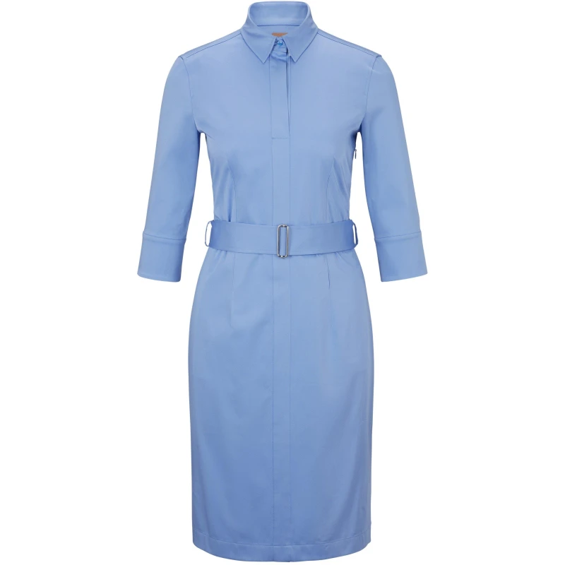 Image of Boss Womens Daliri1 Wrap Dress Open Blue female 4 (XXS)