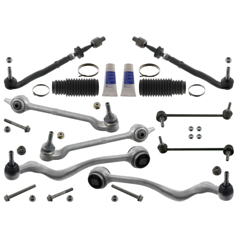 Image of FEBI BILSTEIN 46291 Control arm repair kit with coupling rod, Front Axle Right, with fastening/mounting material, Control Arm Aluminium Suspension Kit