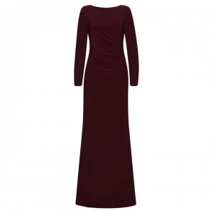 image of Adrianna Papell Sequin Back Dress - DARK BURGUNDY