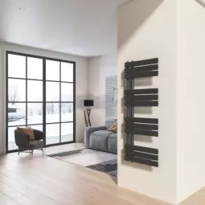 image of VURTU3 Vertical Single Panel Radiator 1200mm x 500mm - Black