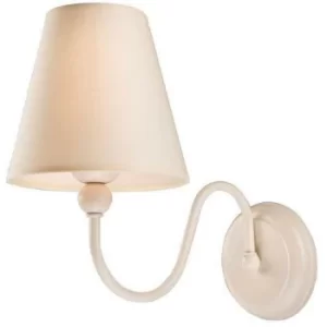 Image of Bouli Wall Lamp With Shade With Fabric Shade, White, 1x E27