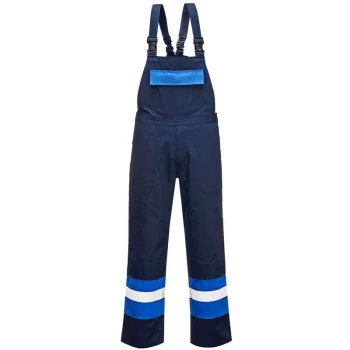 Image of Portwest FR57NRRL - sz L Bizflame Plus Bib and Brace - Navy/Royal