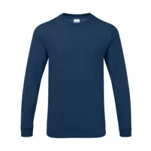 image of Gildan Mens Long Sleeve Hammer Shirt (S) (Sport Dark Navy)