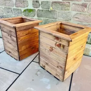 Image of Charles Taylor 2 Piece Large Windsor Planter Set, Brown