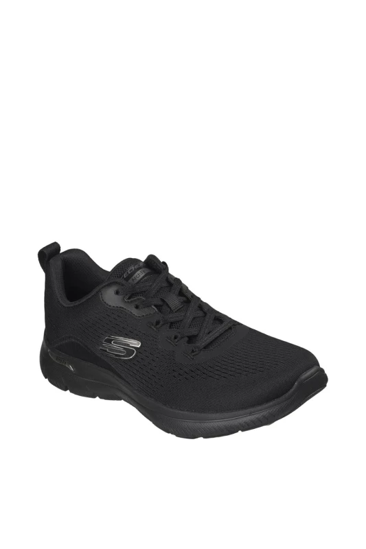 Image of Skechers Womens Arch Fit Summits Mesh Lace Up Trainers - Black Size: 6 Black Female 6