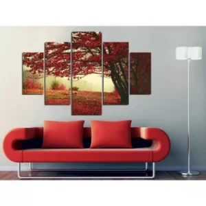 image of ST037 Multicolor Decorative MDF Painting (5 Pieces)