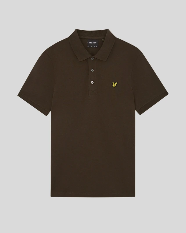 Image of Lyle & Scott Mens Cotton Polo Shirt in Black