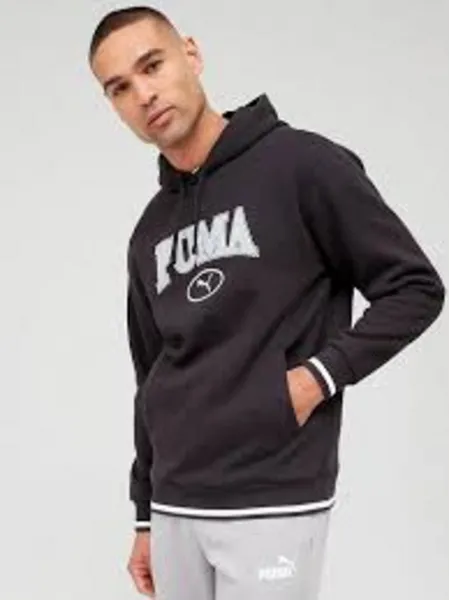 Image of Puma Mens Squad Hoodie 53763103350 Size Small - Black