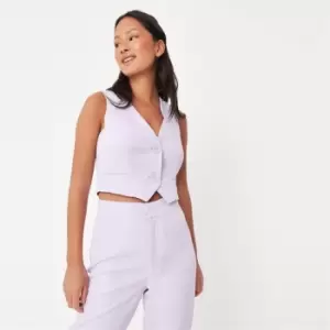 image of Missguided Length Waist Coat - Purple