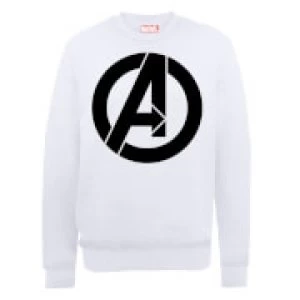 Image of Marvel Avengers Assemble Simple Logo Sweatshirt - White - L
