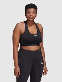 Image of adidas Train Bra - Medium Support - Plus Size - Black, Size 2X, Women