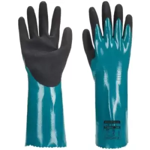 Image of AP60B8RL - sz L Sandy Grip Lite Gauntlet - Blue/Black - Blue/Black - Portwest