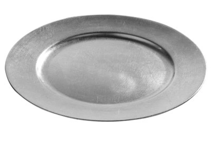 Image of Premier Housewares Flat Charger Silver Decorative Charger Silver