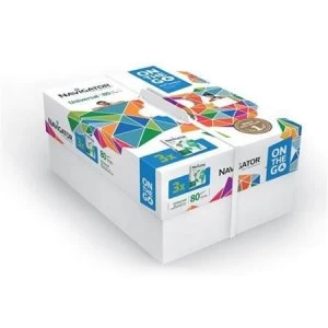 Image of Navigator A4 On The Go Paper 80gsm 1500 Sheets White