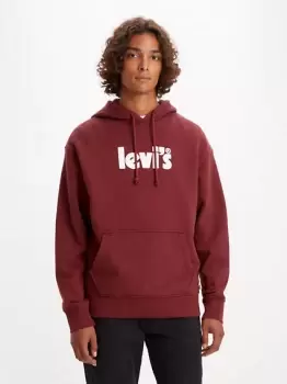 image of Relaxed Graphic Hoodie - Red