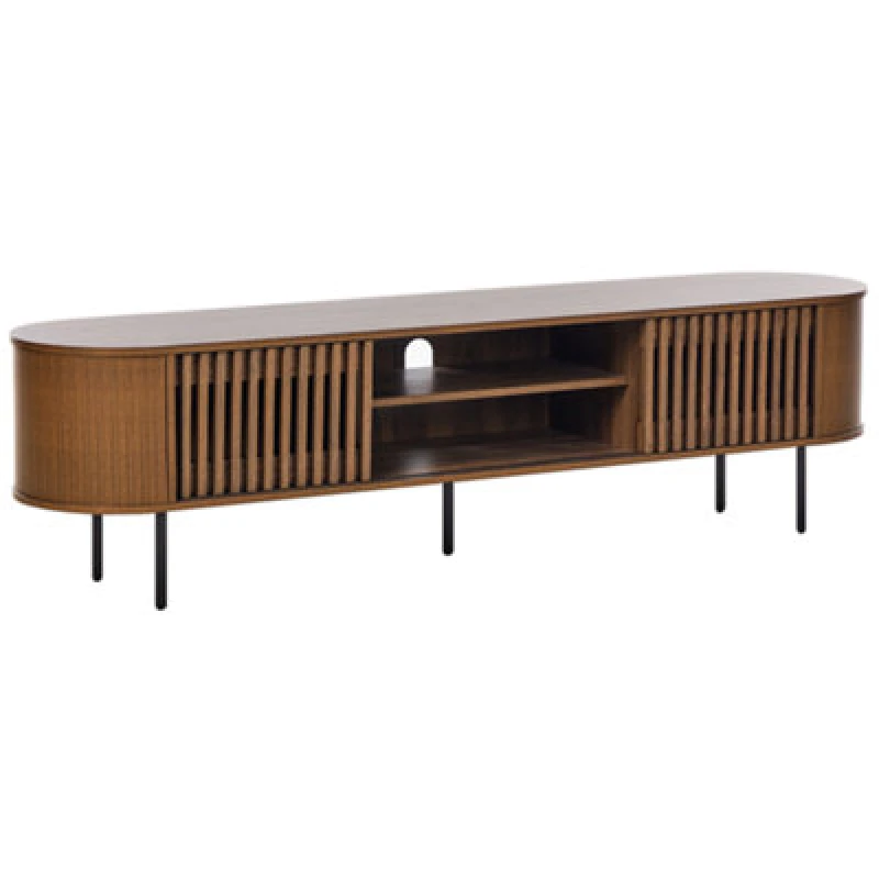 Image of Beliani Retro TV Stand Taroon Dark Brown