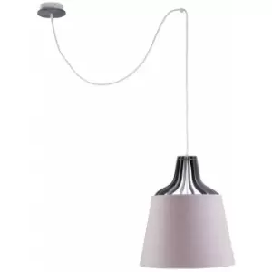 Keter Lucio Dome Pendant Ceiling Light Pink, 38cm, 1x E27, 200cm Wire