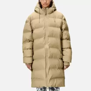 Image of Rains Alta Long Coated-Shell Puffer Jacket - S