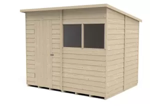 Image of Forest Garden 8 x 6ft Pent Overlap Pressure Treated Shed
