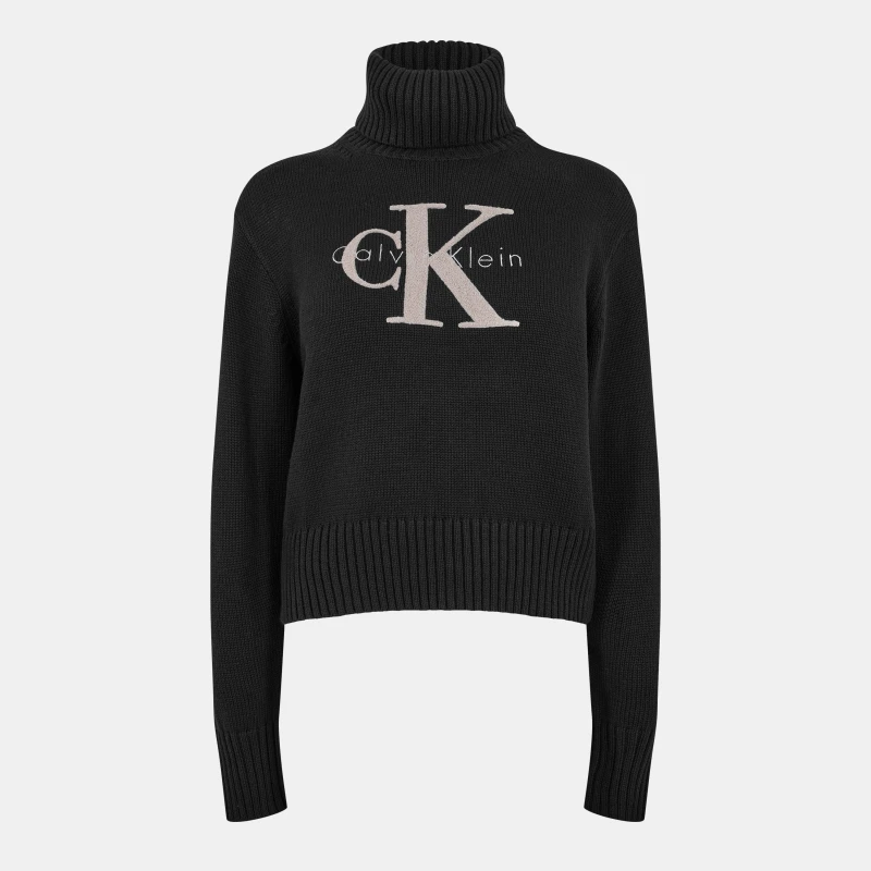 Image of Calvin Klein Jeans Funnel Neck Sweater Black female 14 (L)