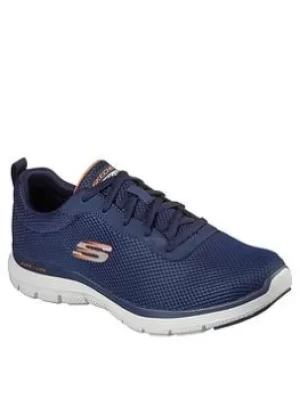 Image of Skechers Flex Advantage Mesh Lace Up Trainer, Navy, Size 11, Men