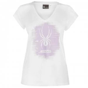 image of Spyder Allure Graphic T Shirt Ladies - White/Lilac