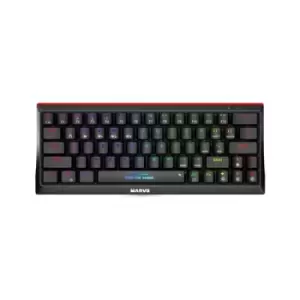 image of Marvo Scorpion KG962W-UK Wireless Mechanical Gaming Keyboard with Red Switches 60% Compact Design Tri-Mode Connection 2.4GHz Wireless Bluetooth or Wir