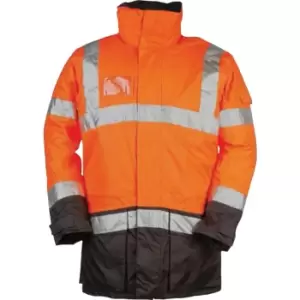 Image of Hi-vis Lightflash Medium Orange & Navy Jacket