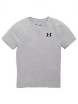 image of Urban Armor Gear Boys Cotton Short Sleeve T-Shirt - Grey/Black, Size 11-12 Years