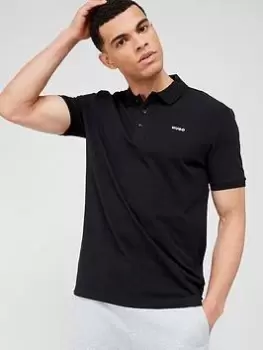 Image of HUGO Donos222 Polo Shirt - Black, Size 2XL, Men