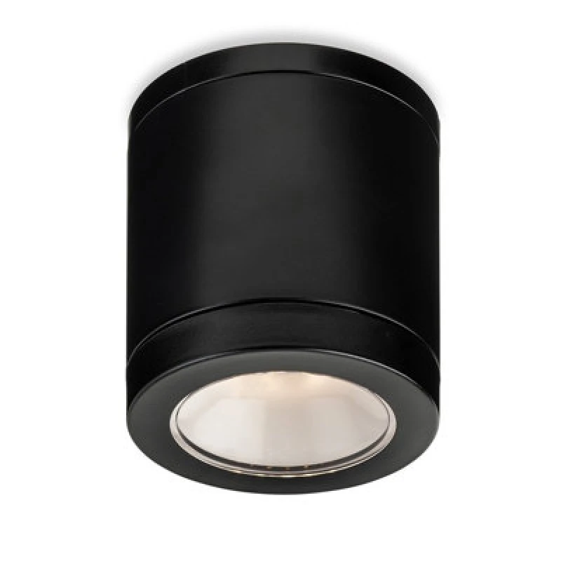 Image of Luminosa Lighting Luminosa Firstlight Max Resin Flush Ceiling Fitting Black 4.5W LED 400Lm 3000K Ip65