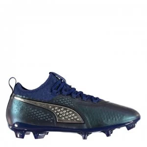 image of Puma ONE 2 FG Football Boots - Navy/Silver