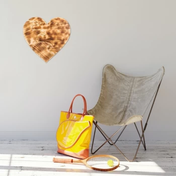 Image of Heart 1 - Walnut Walnut Decorative Wooden Wall Accessory