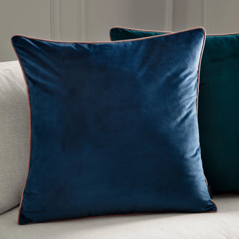 Image of Furn Furn Meridian Velvet Cushion in Cobalt Size: 45cm x 45cm Cobalt 45cm x 45cm Unisex 5025532353672