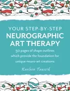 Image of your step by step neurographic art therapy 50 pages of shape outlines which