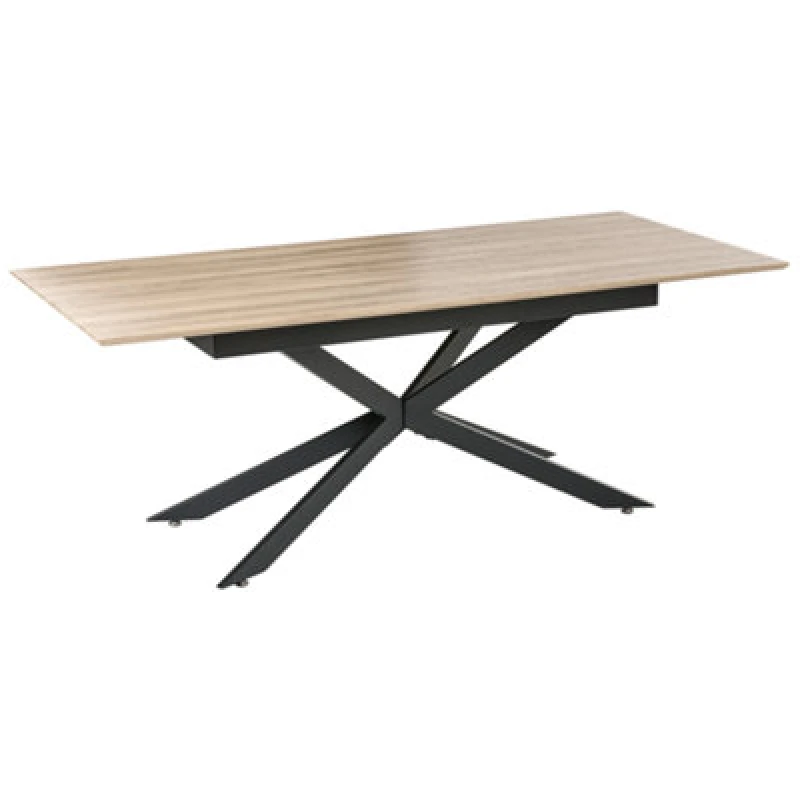 Image of Beliani Dining Table Finley Light Brown 160/200 Cm 90 Cm